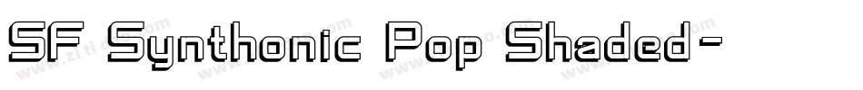 SF Synthonic Pop Shaded字体转换
